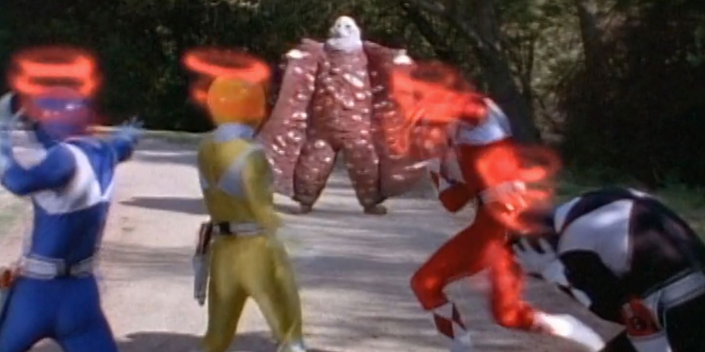 The See Monster attacks the Mighty Morphin Power Rangers