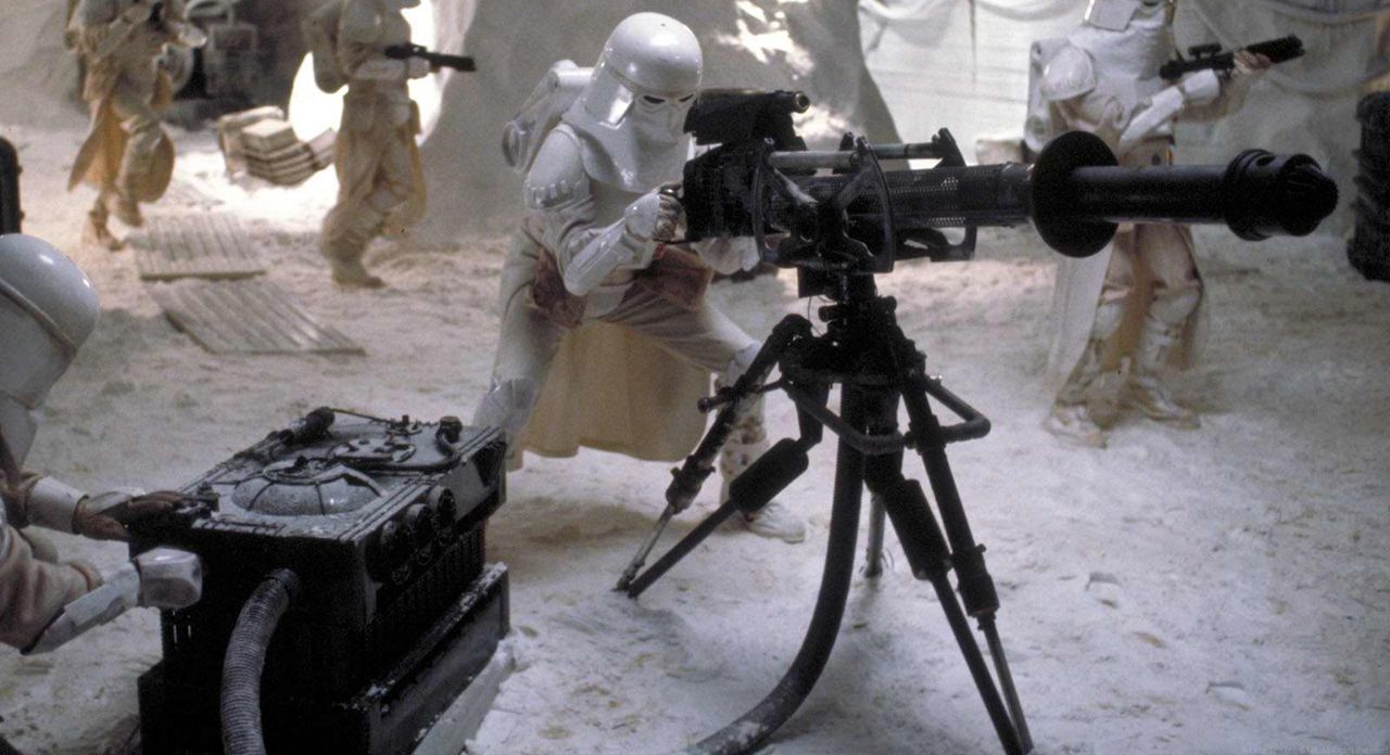 Snow Troopers setting up an EWHB-12 HEAVY REPEATING BLASTER