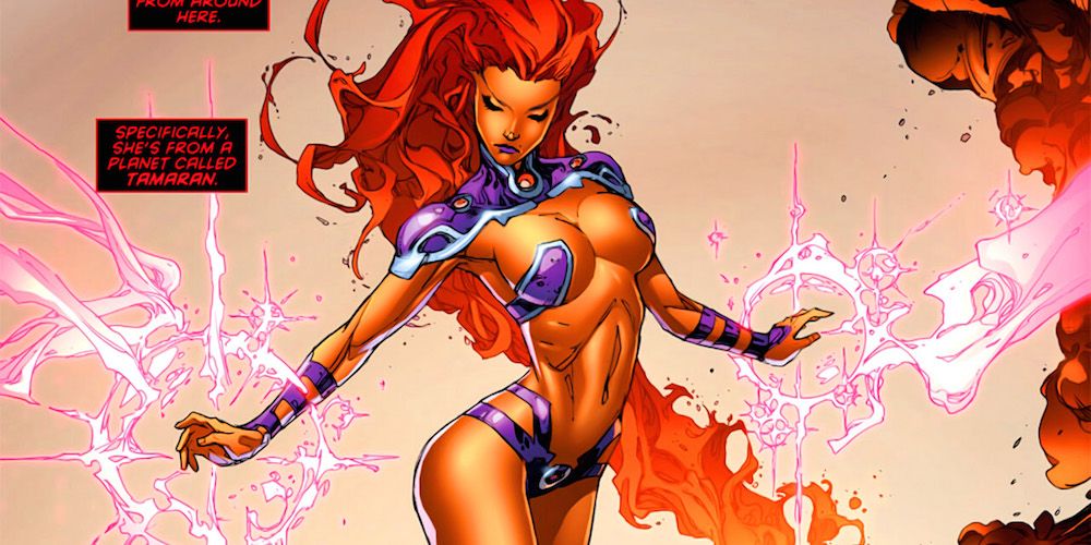 Starfire flies from the New 52 run of Red Hood and the Outlaws
