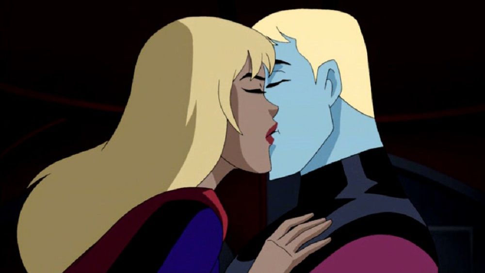 Supergirl Kisses Brainiac in Justice League Unlimited Far From