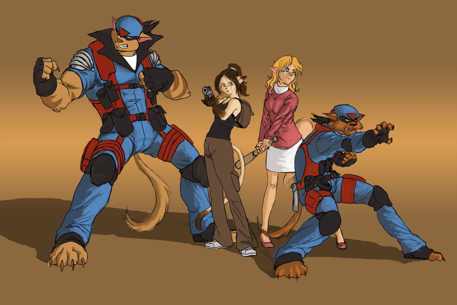 Cast of Swat Kats ready for fight