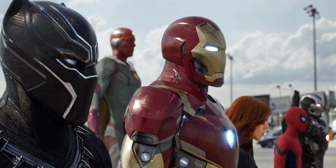During Captain America: Civil War, Team Iron Man prepares for battle at the airport