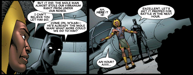 Black Panther laughs at the Mole Man