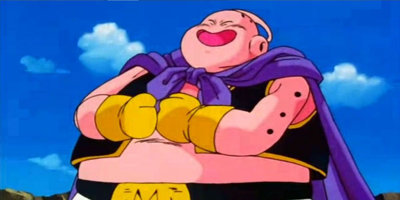 Buu from Dragon Ball Z anime, laughing