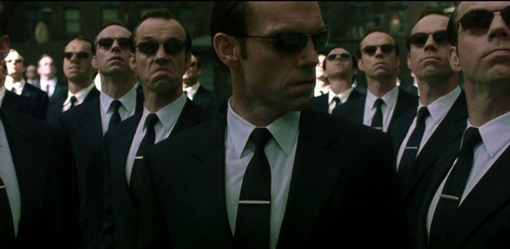 An army of Agent Smiths in The Matrix Reloaded