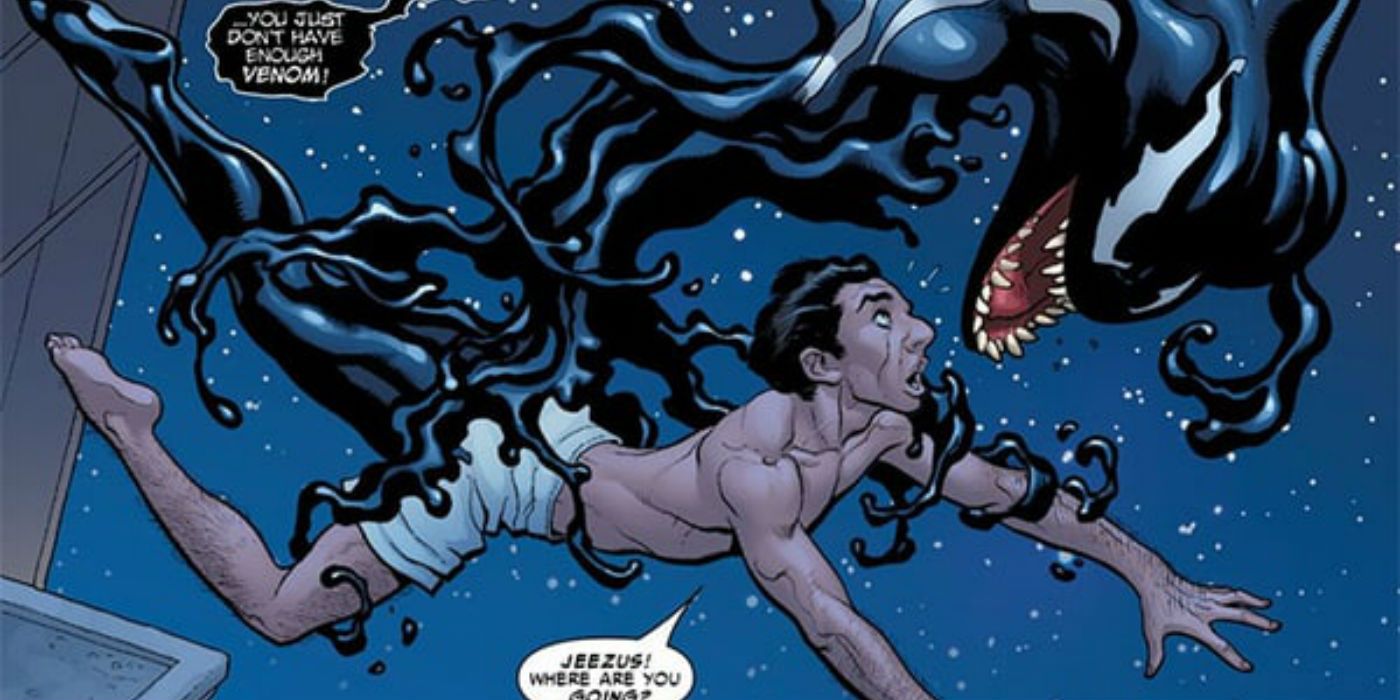 Venom drops Angelo Fortunato to his death