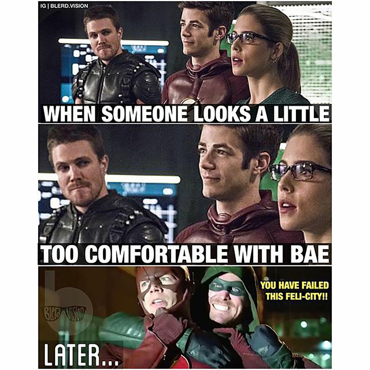 Arrow Oliver Felicity Barry Competition