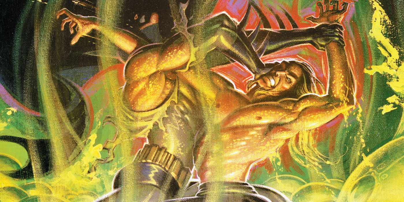 Batman fights Ra's al Ghul in a Lazarus pit in DC Comics