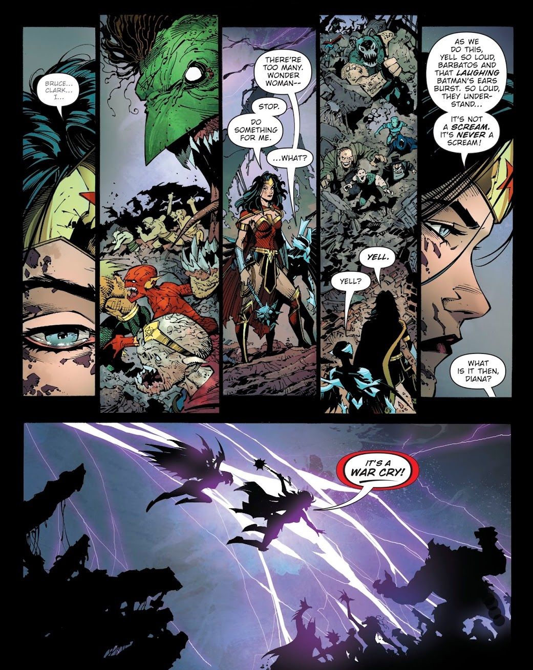 Dark Nights Metal Wonder Woman war cry