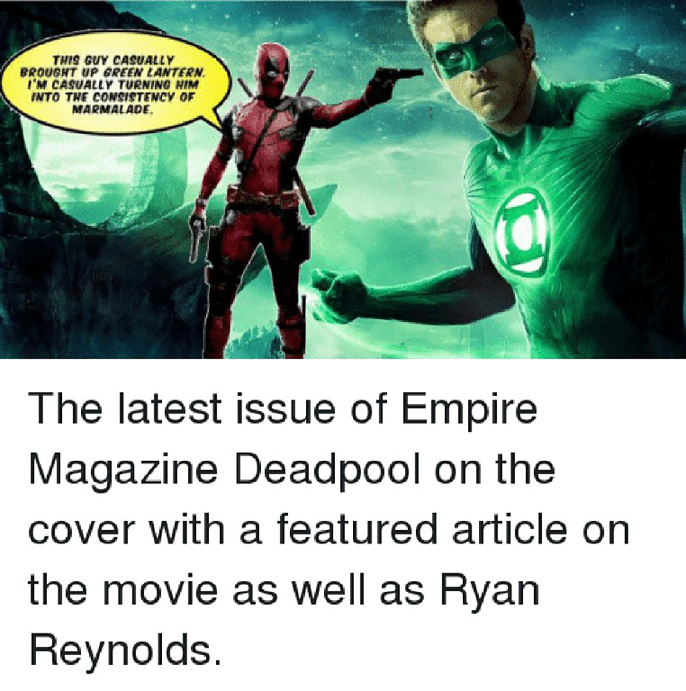 Deadpool Green Lantern Don't Talk About It
