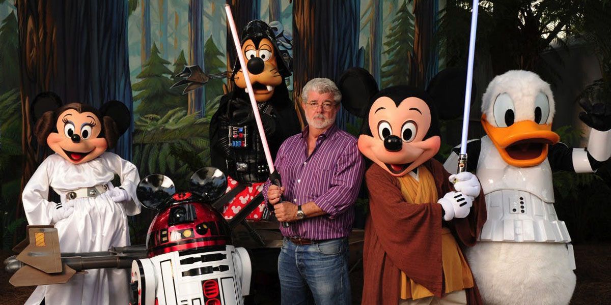 George Lucas with Disney characters