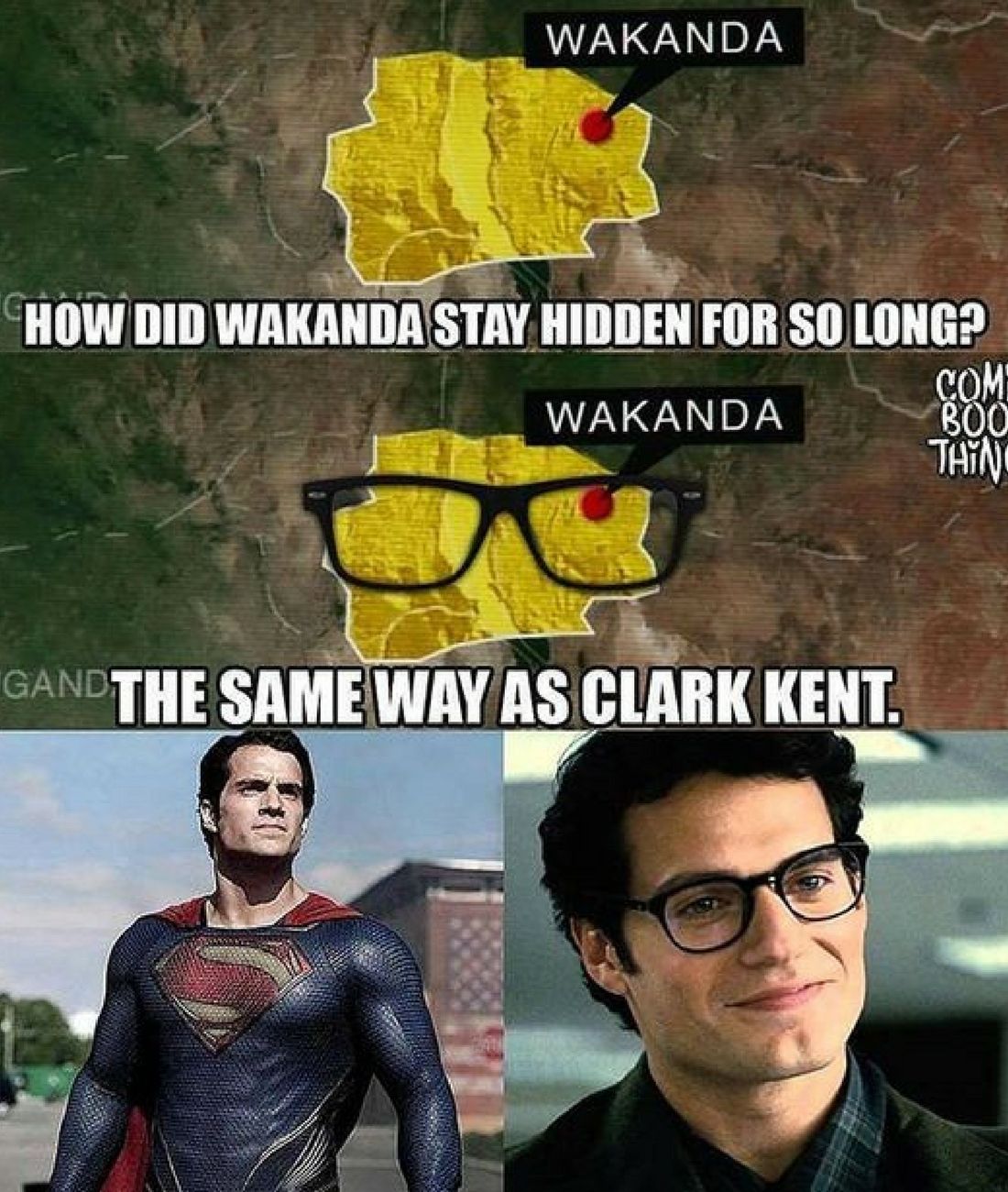 Hidden Wakanda Clark Kent Black Panther meme