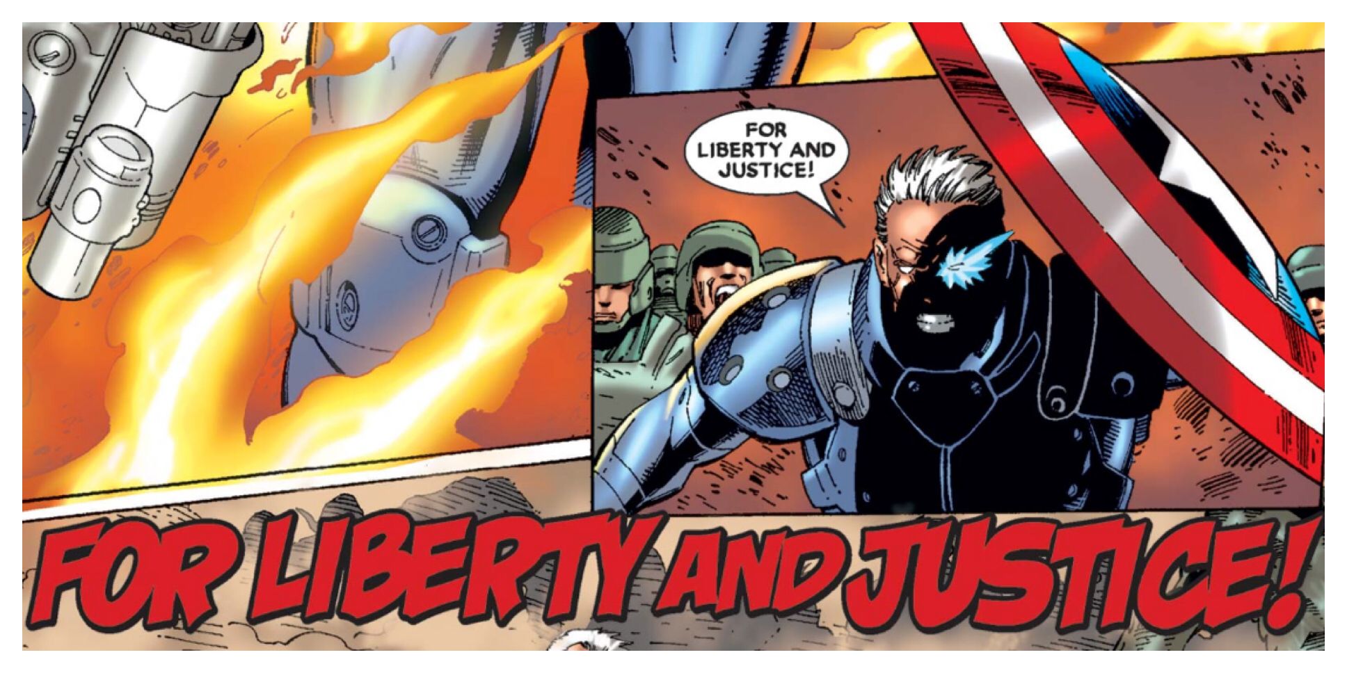 Cable Uses Captain America's Shield