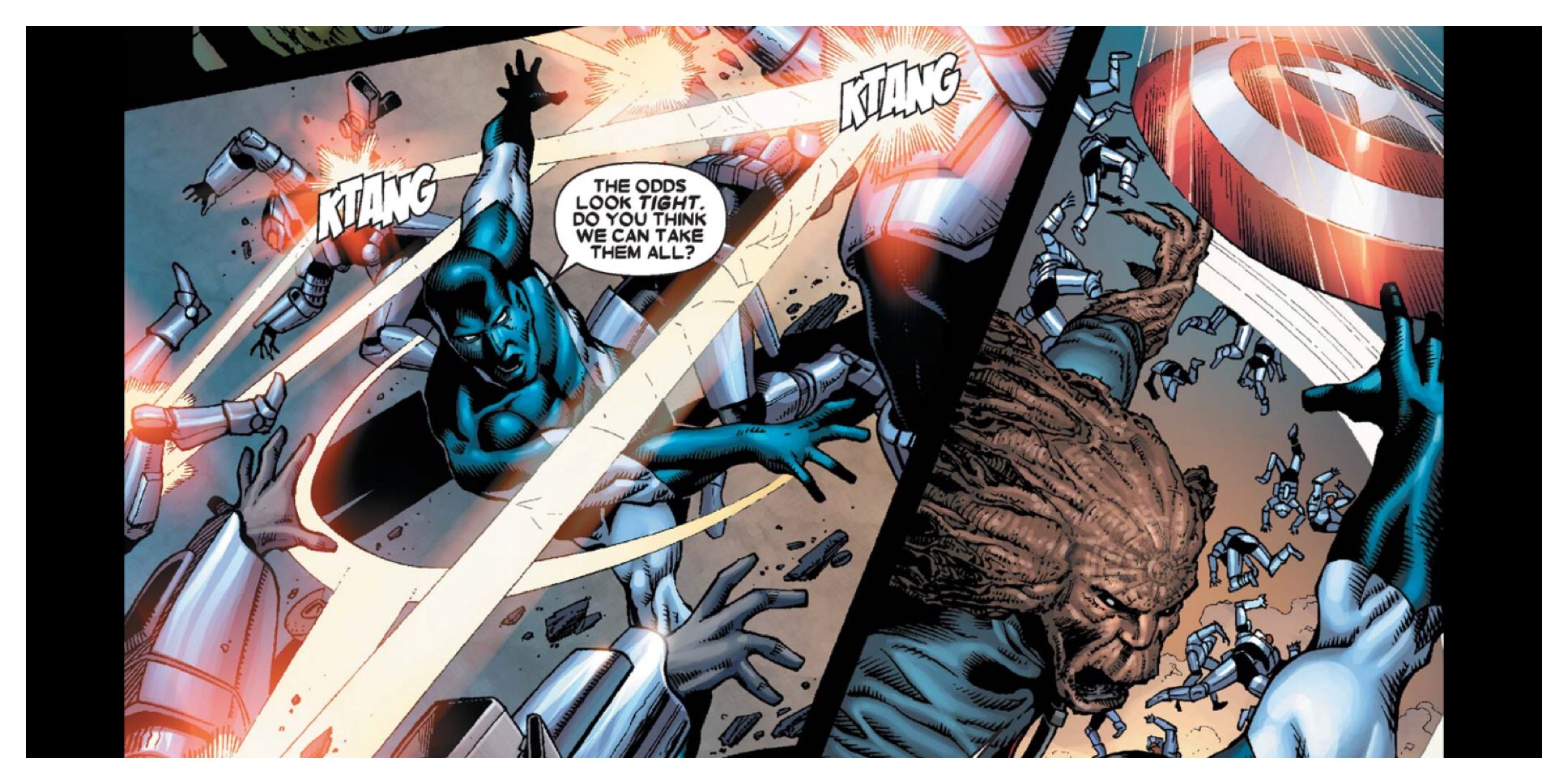 Major Victor Uses Captain America's Shield