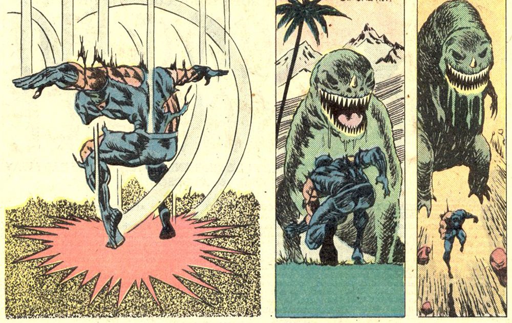Jungle Action &amp; Black Panther #014 Fighting a T-Rex Dinosaur