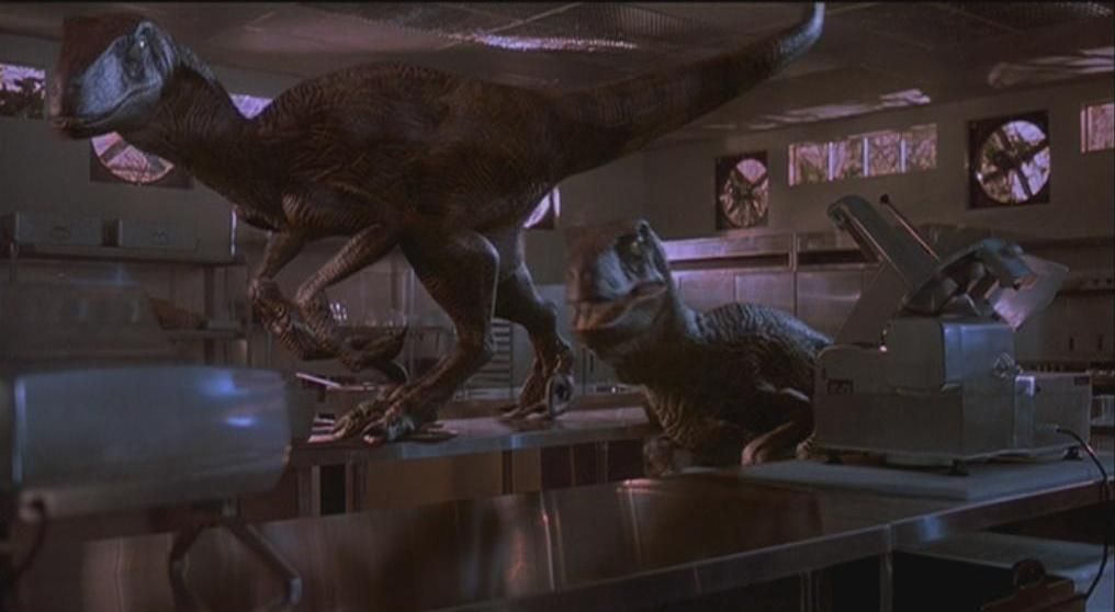 Jurassic Park Velociraptor Kitchen Scene
