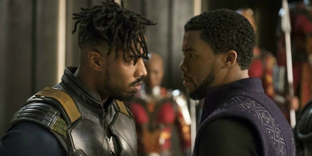 Killmonger and T'Challa in Black Panther