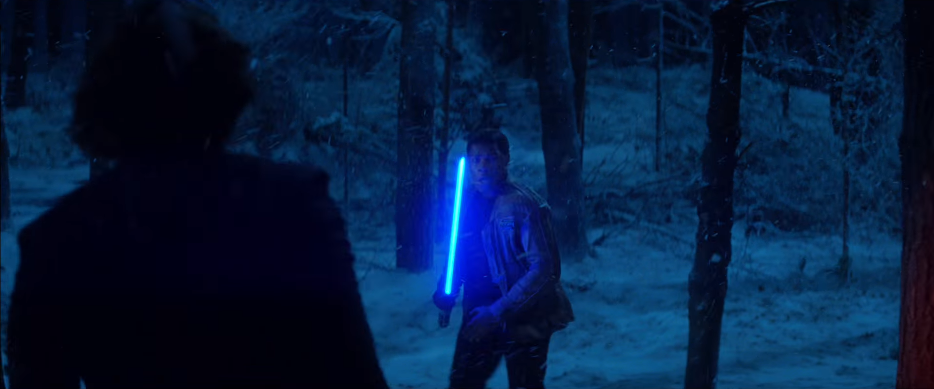Kylo Ren and Finn in Star Wars The Force Awakens