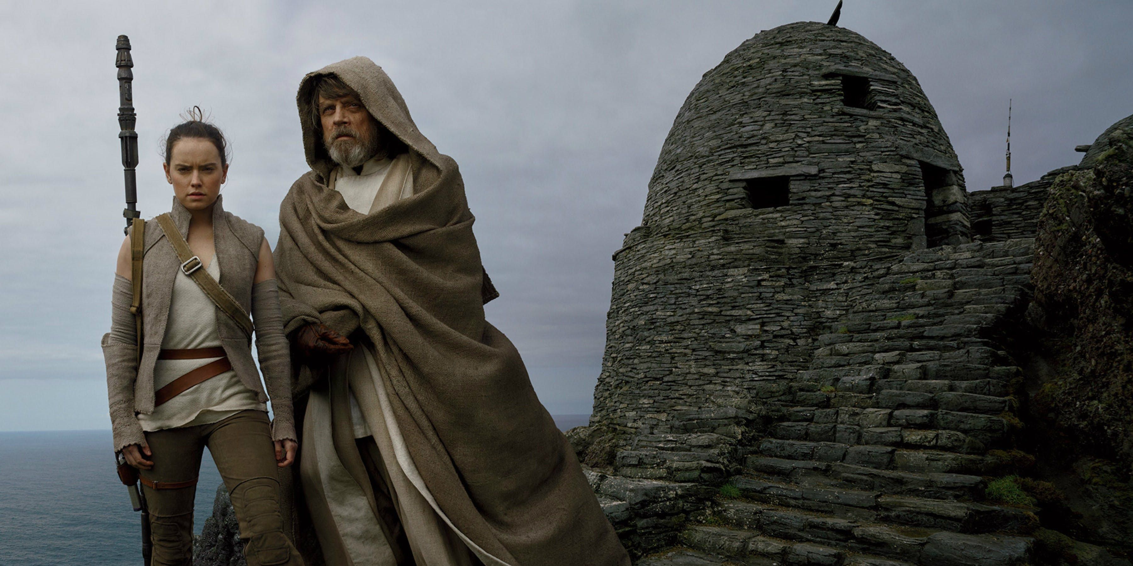 Rey and Luke in The Last Jedi