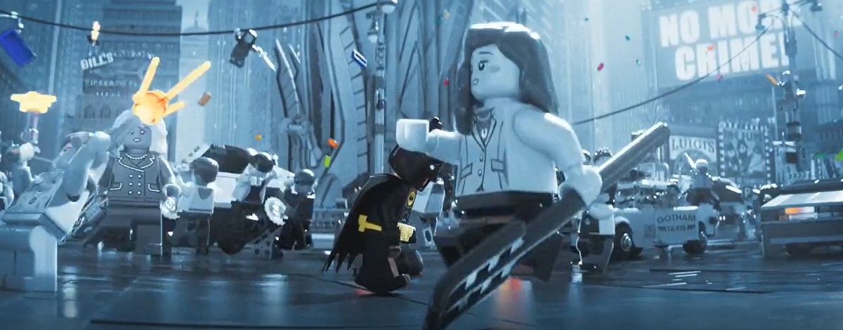 Rioting to Celebrate in Gotham in The Lego Batman Movie