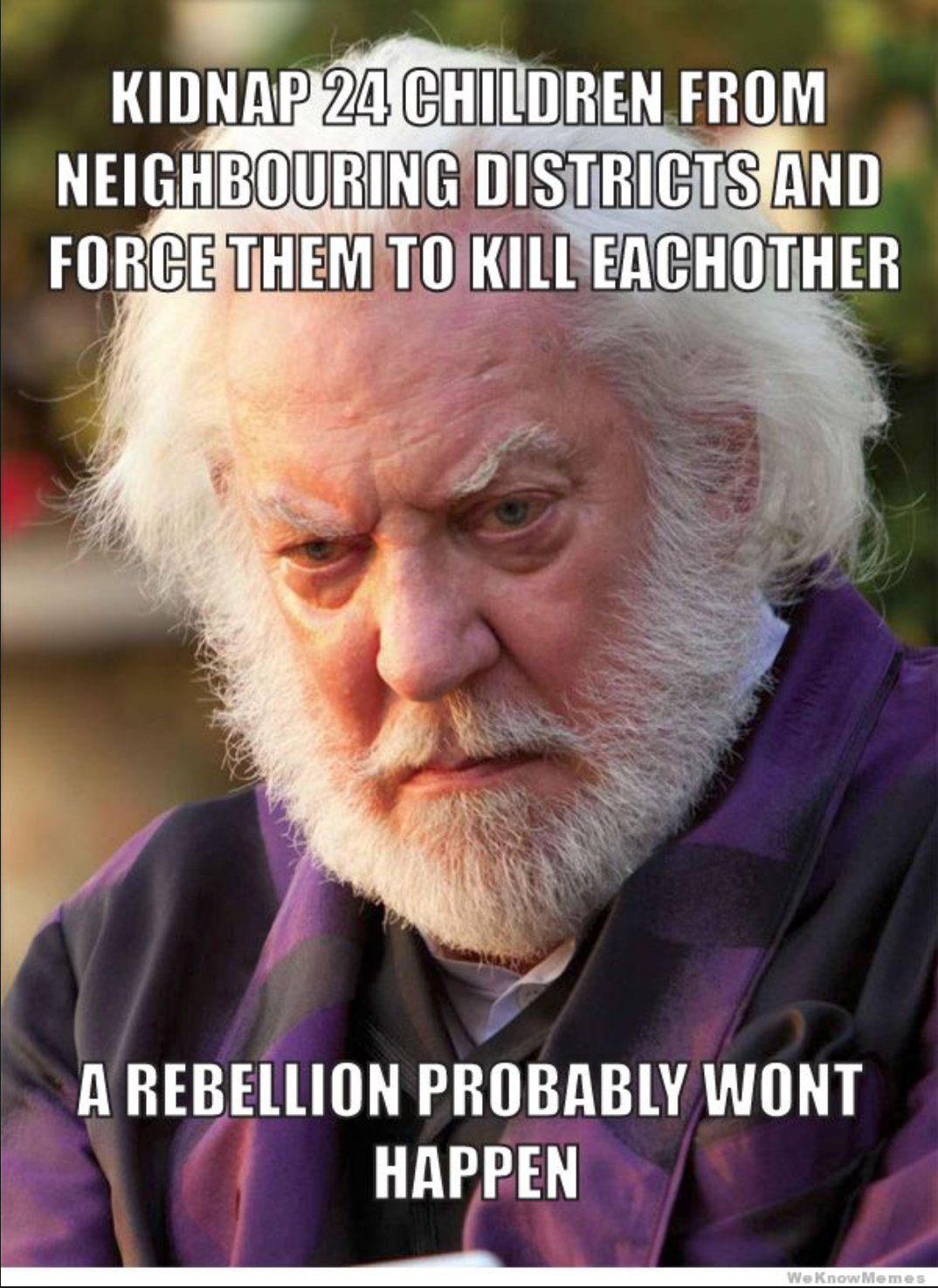 Hunger Games Meme - A Rebellion Probably Won't Happen
