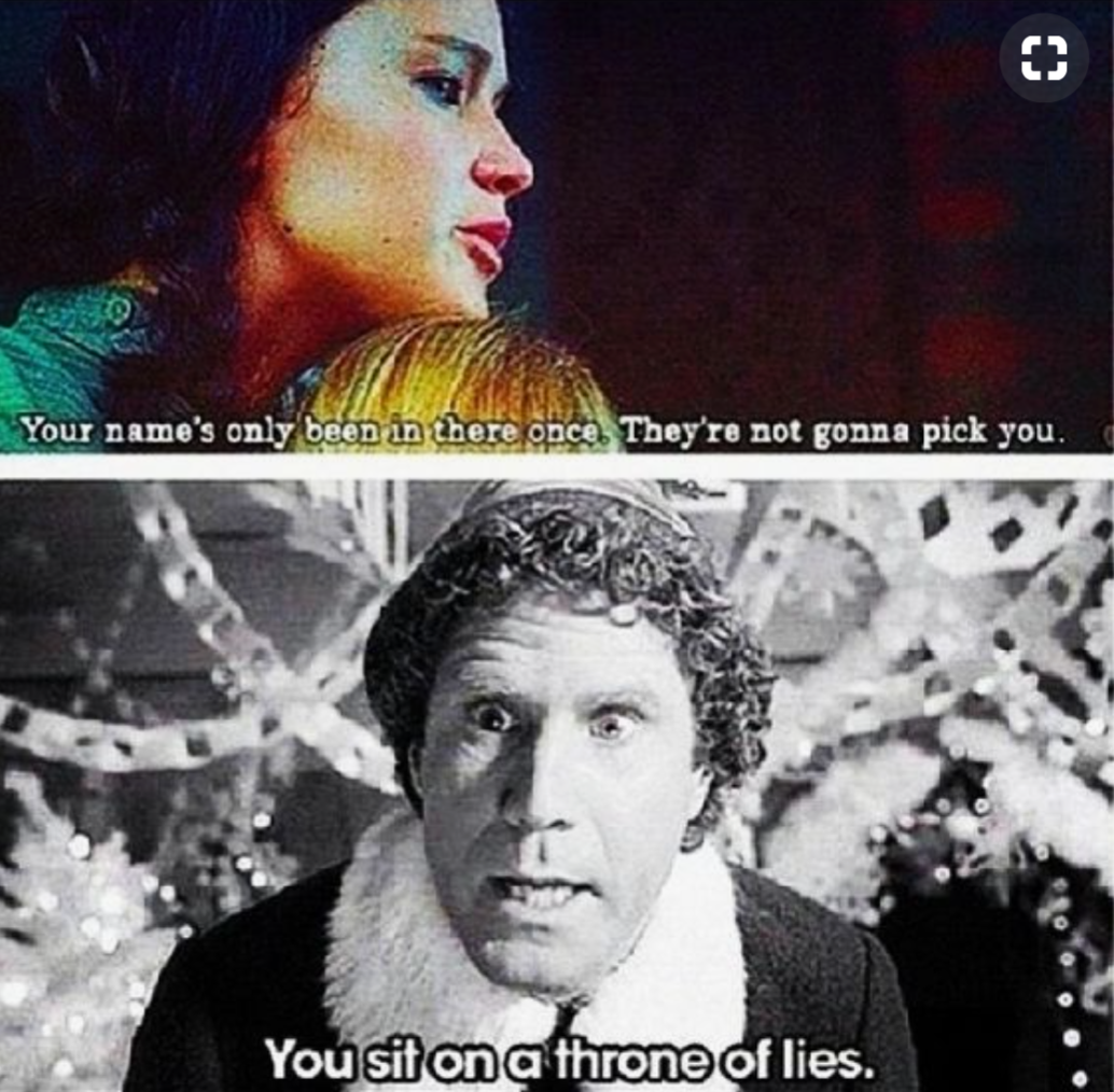 Hunger Games Meme - You Sit on a Throne of Lies