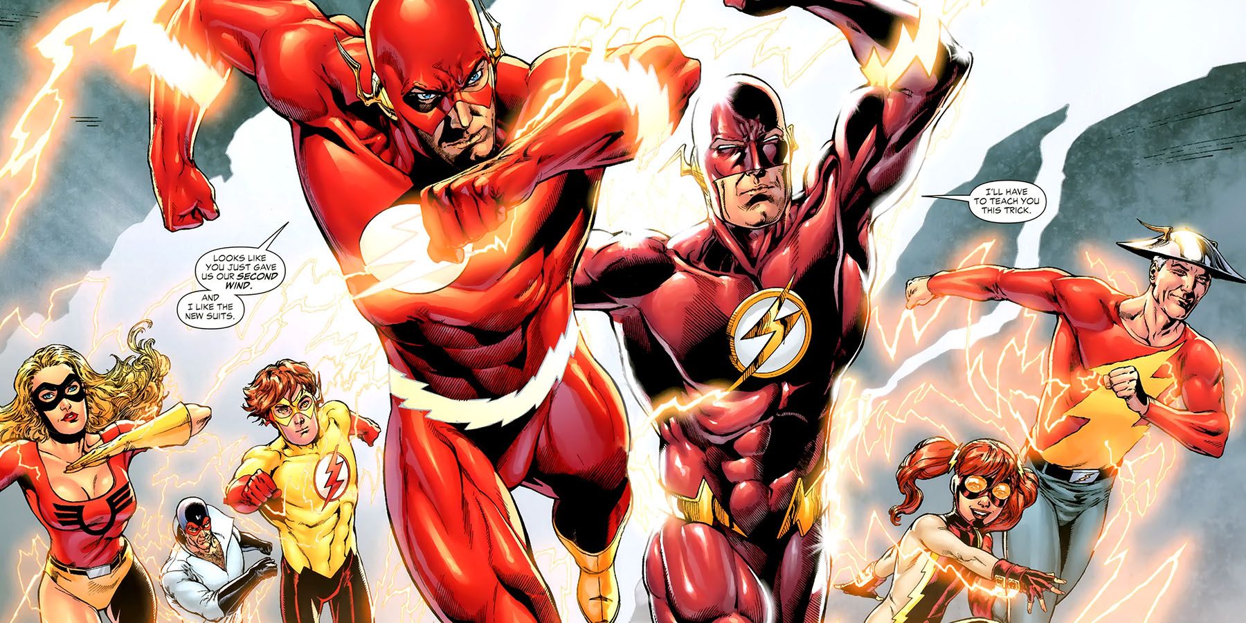 The Flash Family debuting new costumes before Flashpoint