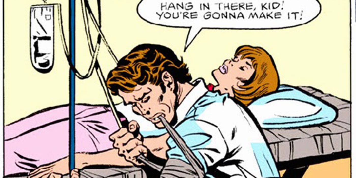 Bruce Banner gives his cousin a Gamma-irradiated transfusion in Marvel Comics