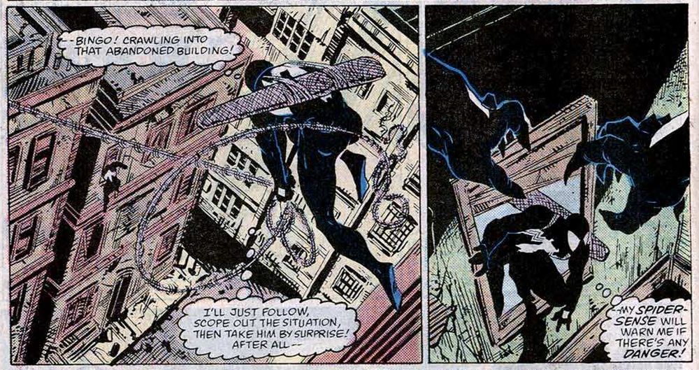 Venom defeating Spidey's Spider Sense