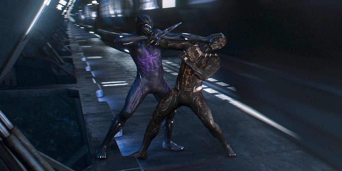 Black Panther fights Killmonger