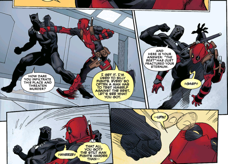 Black Panther beats up Deadpool