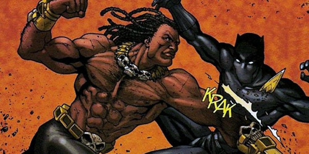 Killmonger fights Black Panther in Marvel Comics