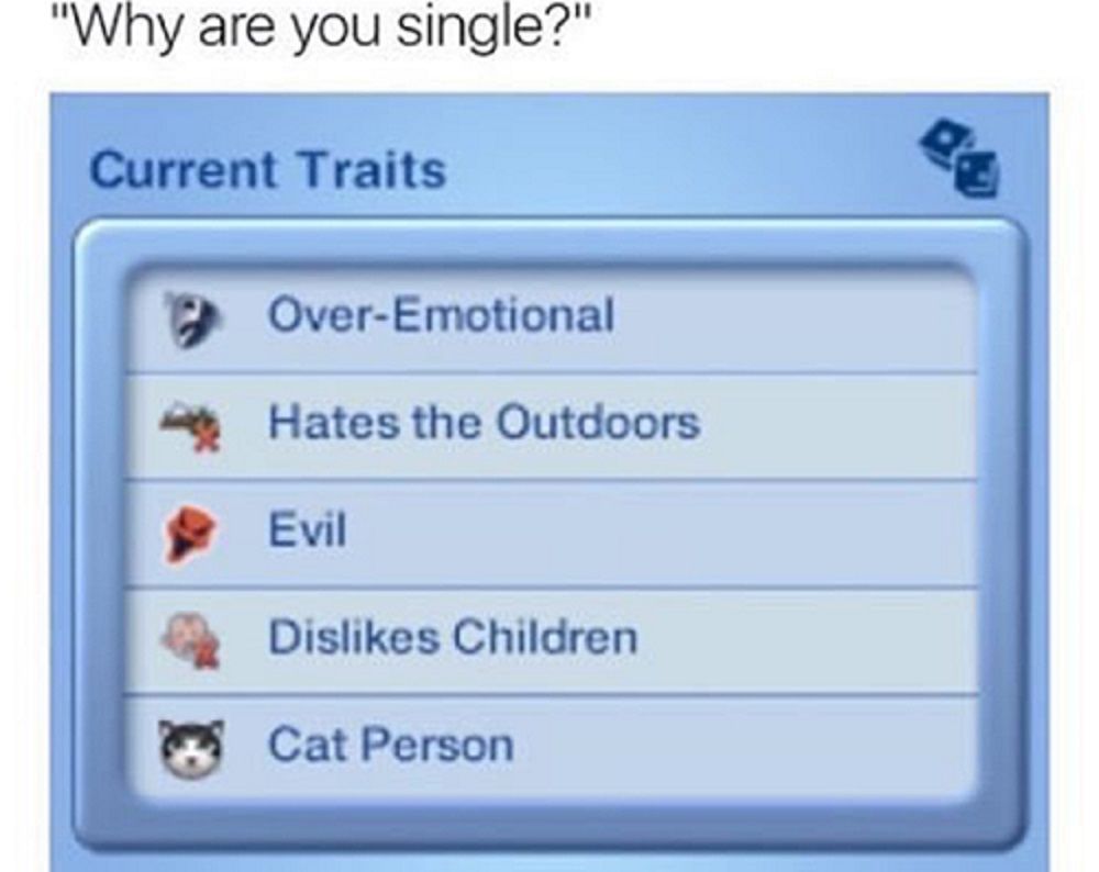 The Sims Personality Traits Meme