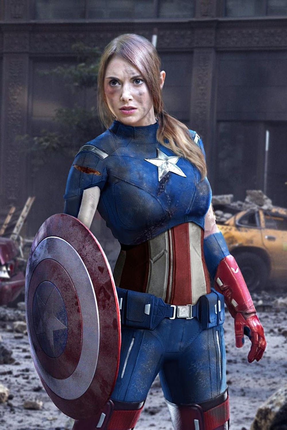 Alison Brie as Captain America