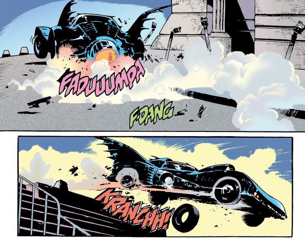 Batman Judge Dredd crossover Batmobile
