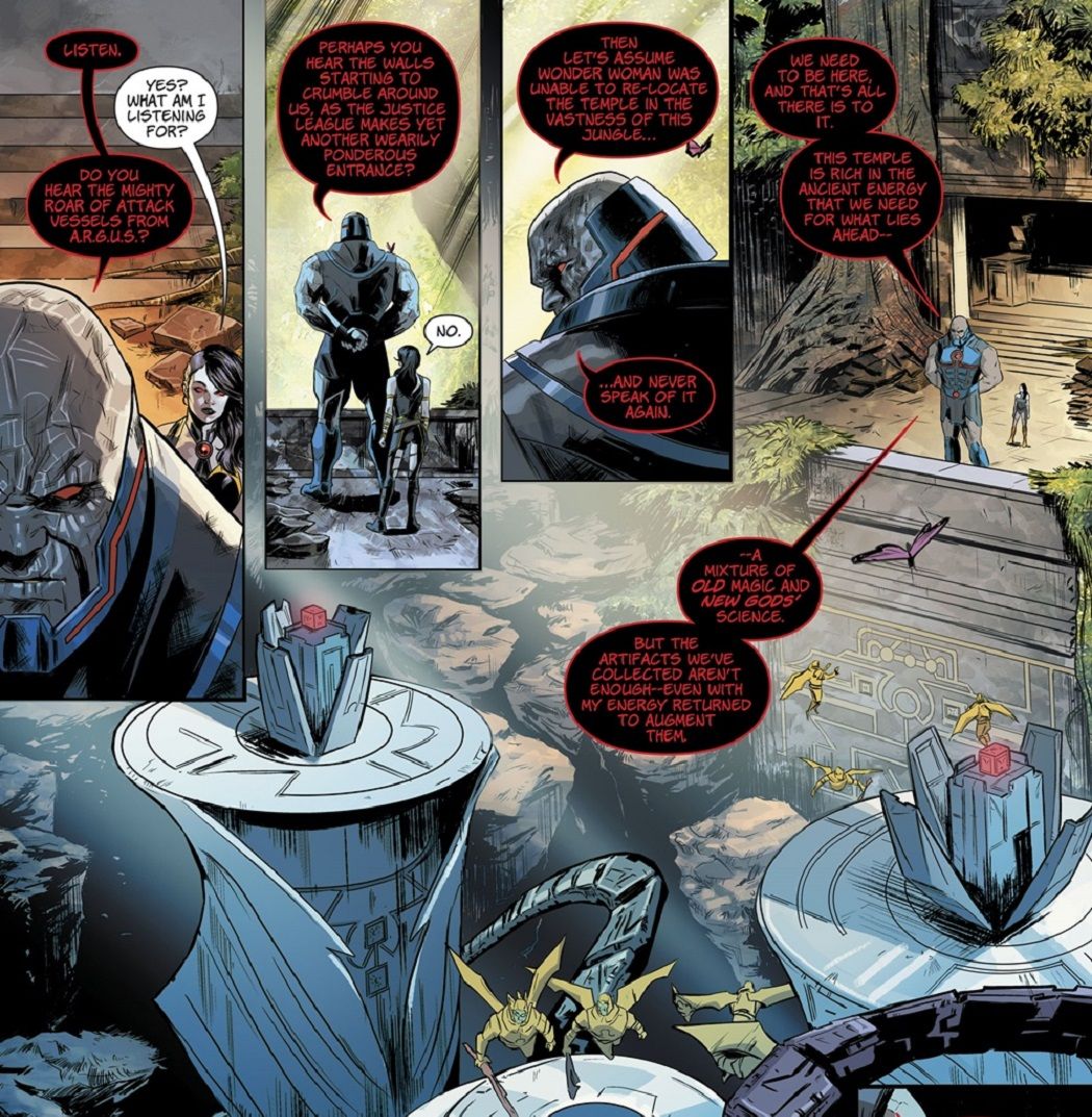 Darkseid and Grail in the Amazon Jungle Temple