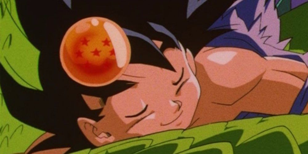 Anime Goku leaves with Shenron on Dragon Ball GT