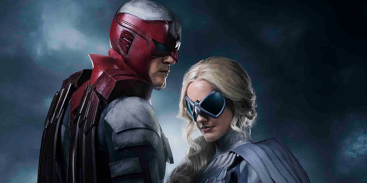 Hawk and Dove Titans Alan Ritchson and Minka Kelly