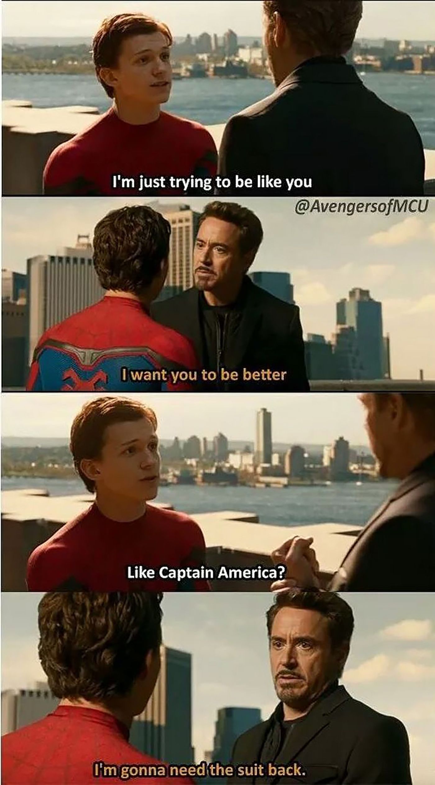 Iron Man Spider-Man Be Like Captain America