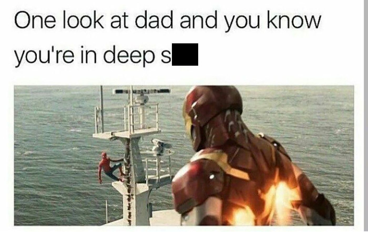 Iron Man Spider-Man Dad
