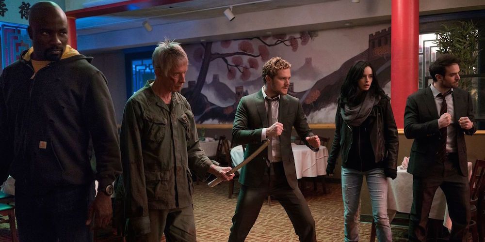 Netflix The Defenders: Luke Cage, Stick, Iron First, Jessica Jones, and Daredevil