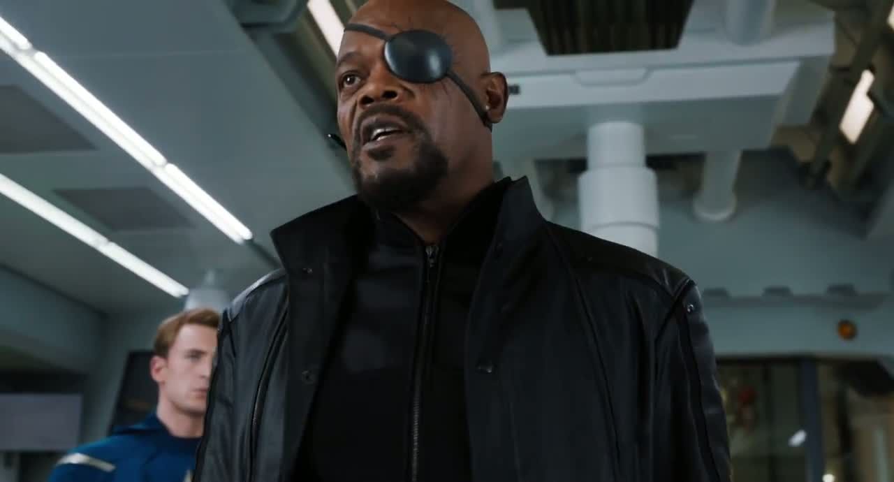 Samuel L. Jackson as Nick Fury in MCU during the Avengers