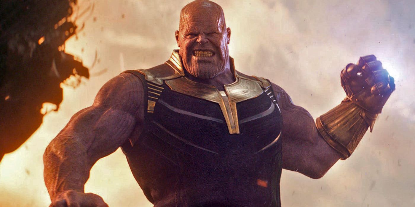Thanos among the ruins of Titan in Avengers: Infinity War