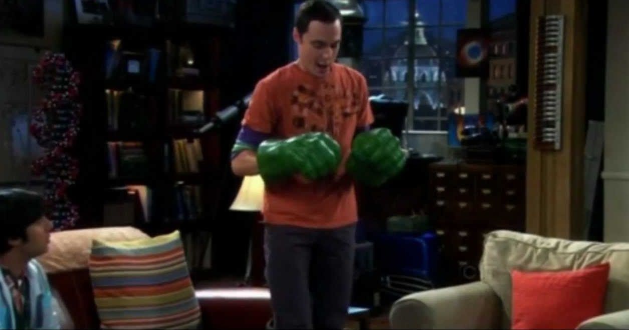 The Big Bang Theory Sheldon Hulk hands