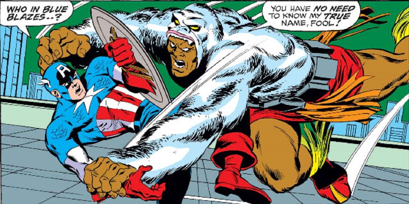Man-Ape attacking Captain America