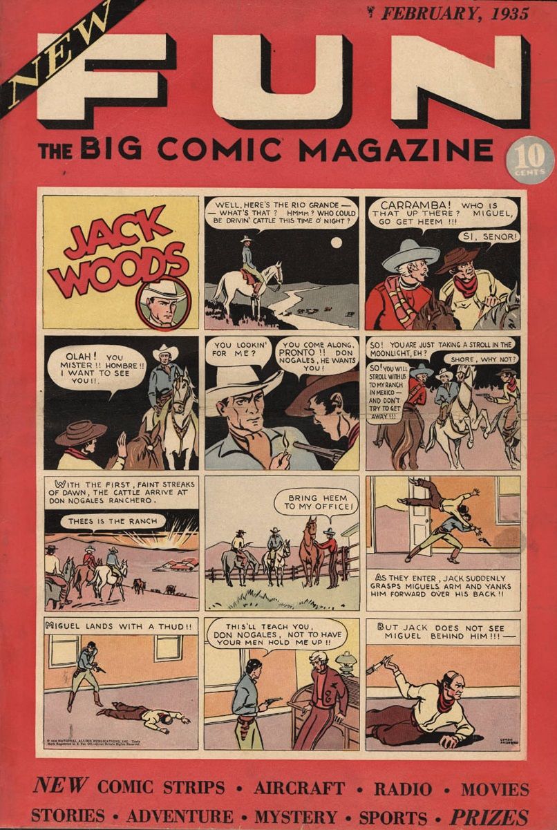The first original comic book, New Fun Comics