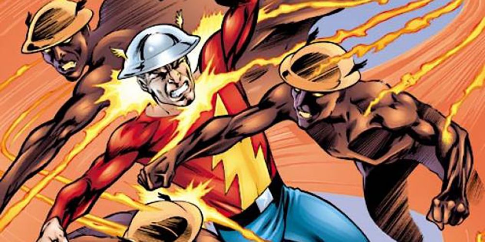 DC Comics villain, Rival, repeatedly punches Jay Garrick
