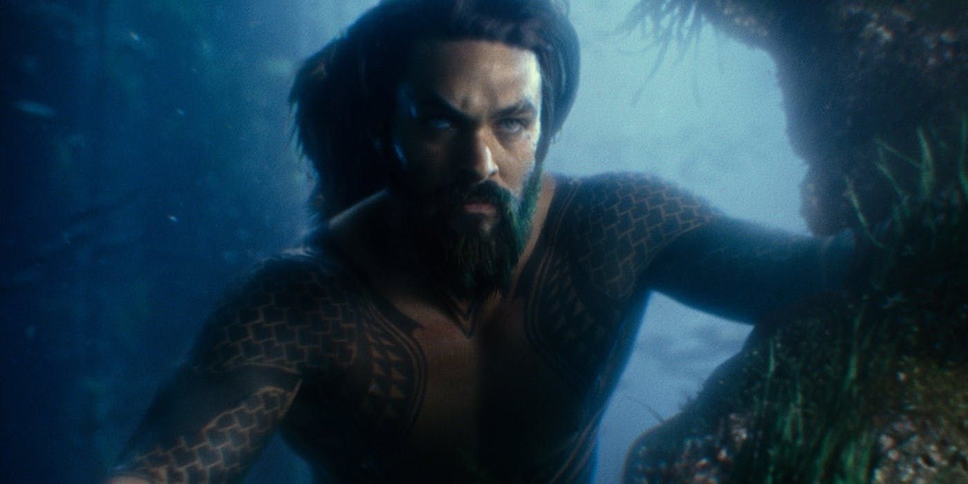 Jason Momoa as Aquaman under the water