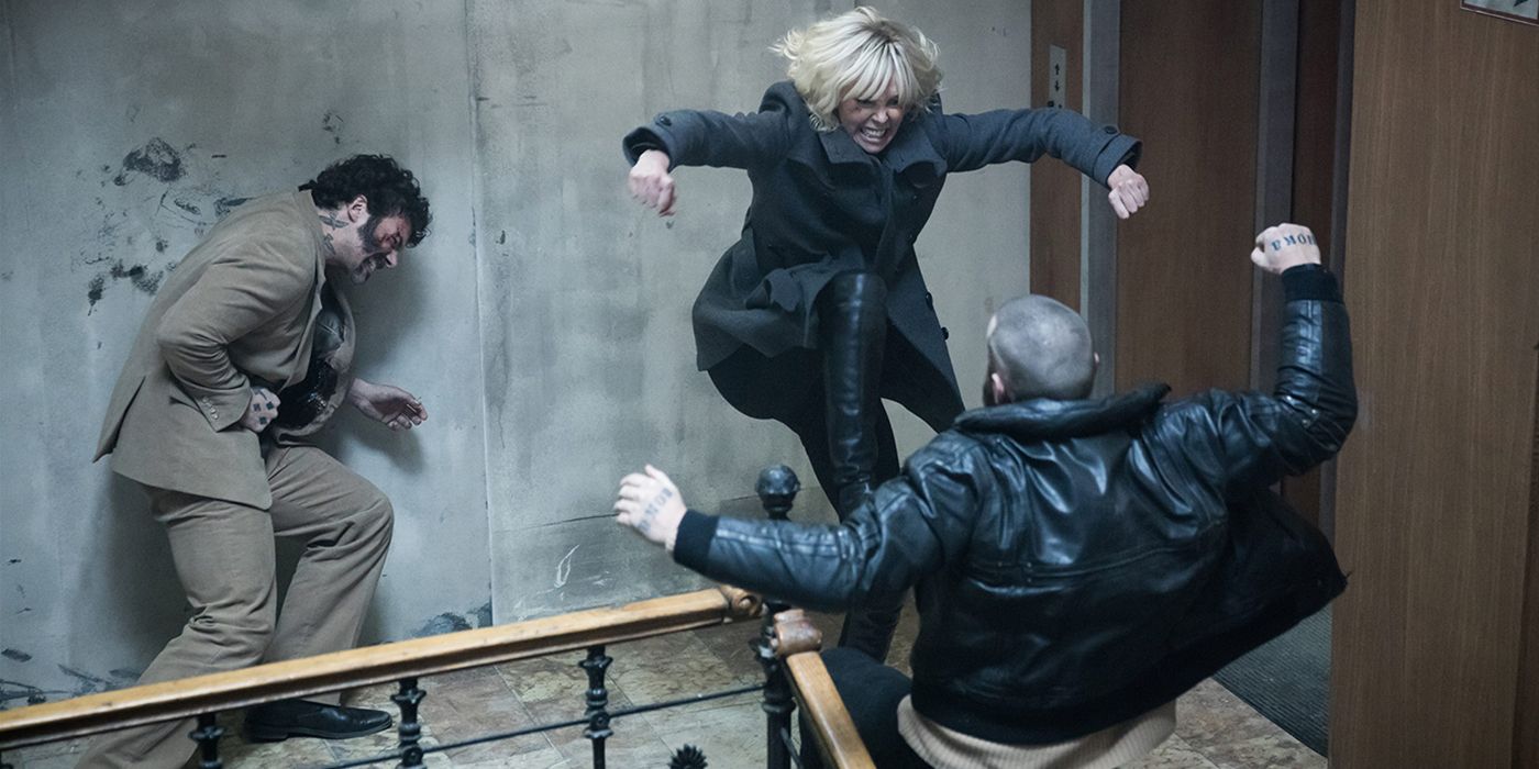 Atomic Blonde staircase fight