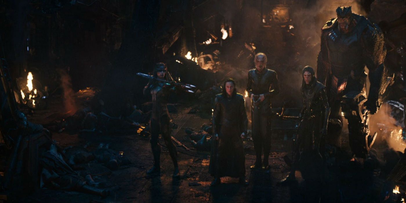 Avengers Infinity War Loki With Children of Thanos Black Order